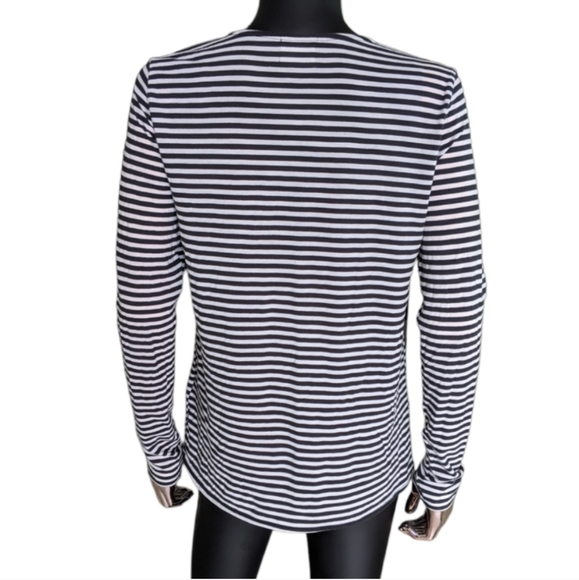 ⭐ Anthropologie London T.LA Stripes LONG SLEEVE WOMEN'S TOP BLOUSE - Picture 3 of 11